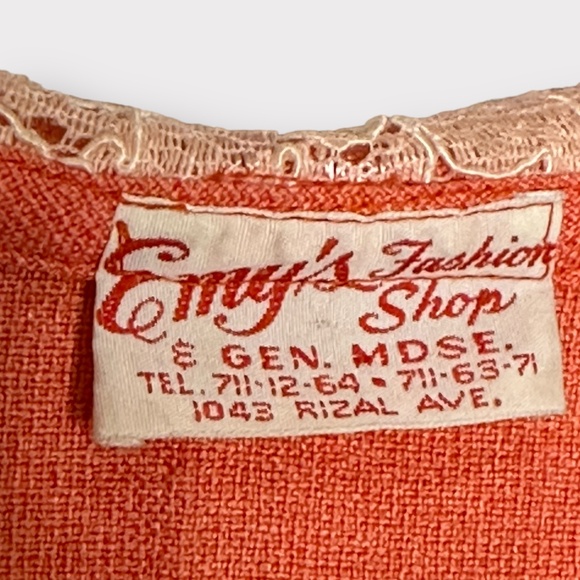 Vintage 1960s Custom Tailored, Peach, Lace, Double Breasted, Blazer - Picture 6 of 6